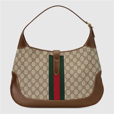 borsa gucci hobo tessuto e pelle|Borsa hobo Jackie 1961 misura piccola in tessuto GG Supreme.